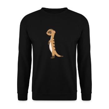 Meerkat Sibossr - Unisex Sweatshirt - black - Front - Alina (178cm) & Michal (187cm)