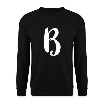 Lettre b - Sweat-shirt Unisexe - noir - Devant - Alina (178cm) & Michal (187cm)