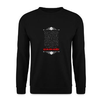 Pen and paper confession - Unisex Sweatshirt - black - Front - Alina (178cm) & Michal (187cm)