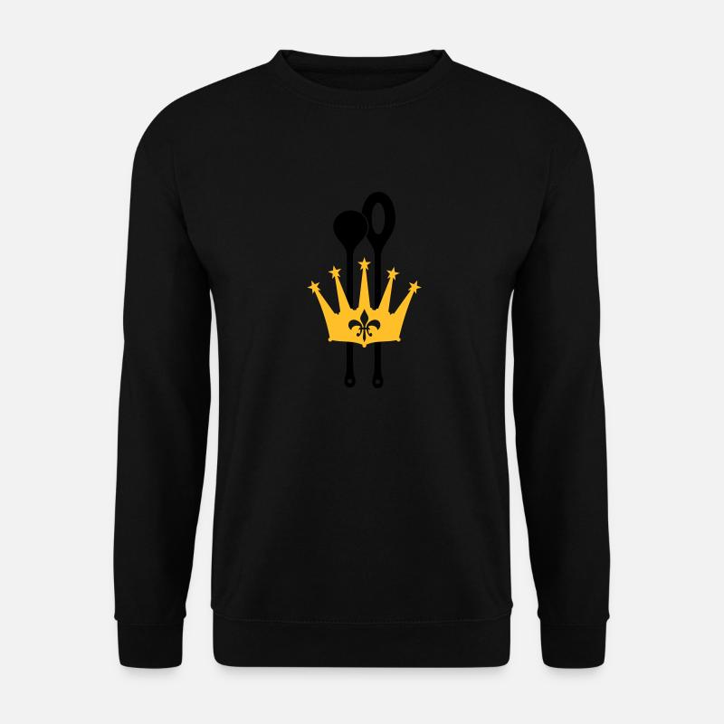 Kochlöffel Krone - Unisex Pullover - Schwarz
