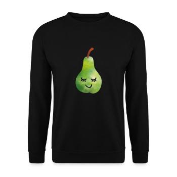 birne - Unisex Pullover - Schwarz - Vorne - Alina (178cm) & Michal (187cm)