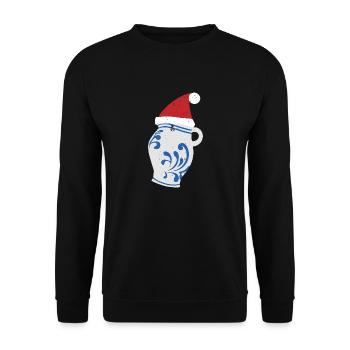 Apfelwein Bembel weihnachten FFM Hessisch Geschenk - Unisex Pullover - Schwarz - Vorne - Alina (178cm) & Michal (187cm)