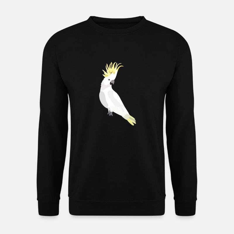 Papagei Kakadu weiß - Unisex Pullover - Schwarz