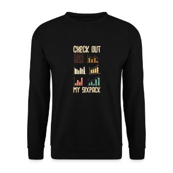 Data Analytics Data Engineering Check Out My 6 Pack - Unisex Sweatshirt - black - Front - Alina (178cm) & Michal (187cm)