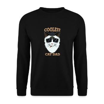 Coolest Cat Dad I Ragdoll Cat Dad I Ragdoll Cat - Unisex Pullover - Schwarz - Vorne - Alina (178cm) & Michal (187cm)