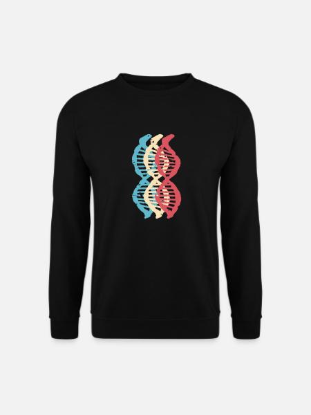 Wissenschaft Biologie retro DNA Genetik Motiv 3 - Unisex Pullover - Schwarz