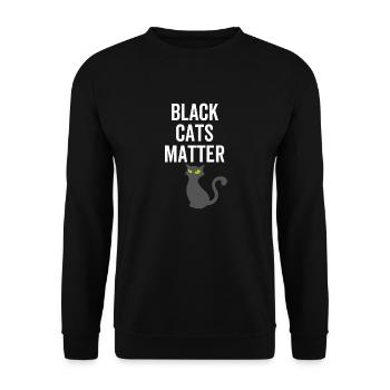 Les chats noirs comptent - Sweat-shirt Unisexe - noir - Devant - Alina (178cm) & Michal (187cm)