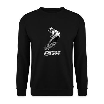 bmx race racing vtt motocross - Sweat-shirt Unisexe - noir - Devant - Alina (178cm) & Michal (187cm)