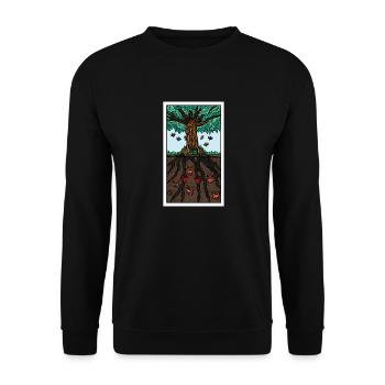 DerBaum - Unisex Pullover - Schwarz - Vorne - Alina (178cm) & Michal (187cm)