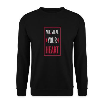 Monsieur vole votre cœur - Sweat-shirt Unisexe - noir - Devant - Alina (178cm) & Michal (187cm)