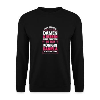 Daniela - Unisex Pullover - Schwarz - Vorne - Alina (178cm) & Michal (187cm)