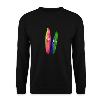 gurken,paar,gurken,gurke,salatgurke,pärchen - Unisex Pullover - Schwarz - Vorne - Alina (178cm) & Michal (187cm)
