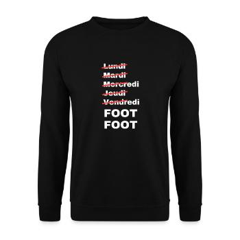 week-end foot - Sweat-shirt Unisexe - noir - Devant - Alina (178cm) & Michal (187cm)