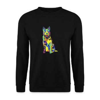 Australian Cattle Dog Red Blue Heeler - Unisex Sweatshirt - black - Front - Alina (178cm) & Michal (187cm)