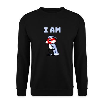 I am P! - Unisex Pullover - Schwarz - Vorne - Alina (178cm) & Michal (187cm)