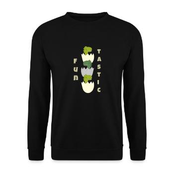 Dino Fun Tastic - Sweat-shirt Unisexe - noir - Devant - Alina (178cm) & Michal (187cm)