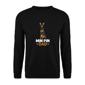 Miniature Pinscher Rehpinscher Min Pin Dog - Unisex Sweatshirt - black - Front - Alina (178cm) & Michal (187cm)