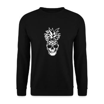 Ananas - Unisex Pullover - Schwarz - Vorne - Alina (178cm) & Michal (187cm)
