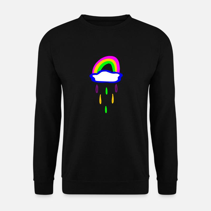 Rainbow and rain - Unisex Sweatshirt - black