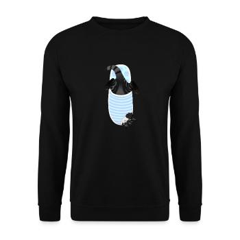 Chaton Noir - Sweat-shirt Unisexe - noir - Devant - Alina (178cm) & Michal (187cm)