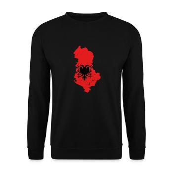 Drapeau albanais Aigle albanais Shqiponja - Sweat-shirt Unisexe - noir - Devant - Alina (178cm) & Michal (187cm)
