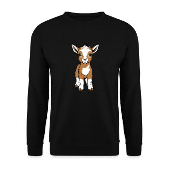 Citation humour petite chèvre - Sweat-shirt Unisexe - noir - Devant - Alina (178cm) & Michal (187cm)
