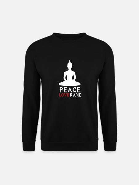 peace love rave r - Unisex Sweatshirt - black