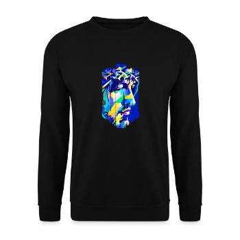 jesus bibel christliche religion christliches kreuz christlich - Unisex Pullover - Schwarz - Vorne - Alina (178cm) & Michal (187cm)