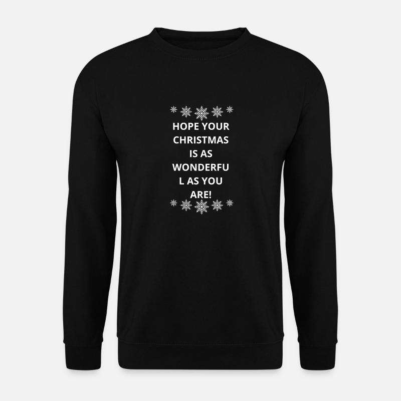 Herzliche Weihnachtswünsche - Unisex Pullover - Schwarz