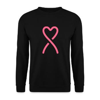 Breast Cancer Awareness - Unisex Sweatshirt - black - Front - Alina (178cm) & Michal (187cm)