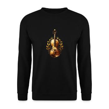 violin - Unisex Sweatshirt - black - Front - Alina (178cm) & Michal (187cm)