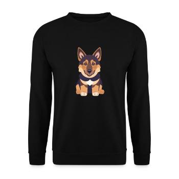 Berger allemand Puppy Sitting - Sweat-shirt Unisexe - noir - Devant - Alina (178cm) & Michal (187cm)