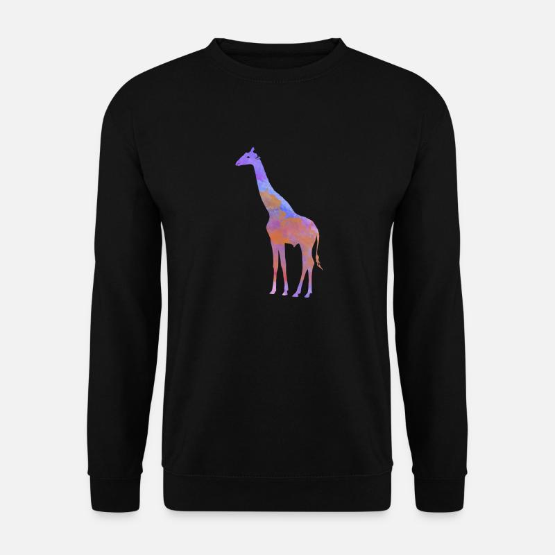 Giraffe bunt - Unisex Pullover - Schwarz
