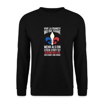 Franzose Französisch Frankreich - Unisex Pullover - Schwarz - Vorne - Alina (178cm) & Michal (187cm)
