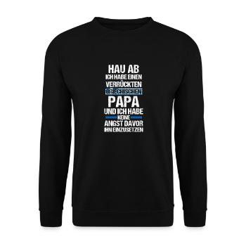 Papa Grec Père Grèce - Sweat-shirt Unisexe - noir - Devant - Alina (178cm) & Michal (187cm)