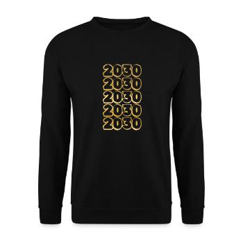 Born in 2030 - Unisex Sweatshirt - black - Front - Alina (178cm) & Michal (187cm)