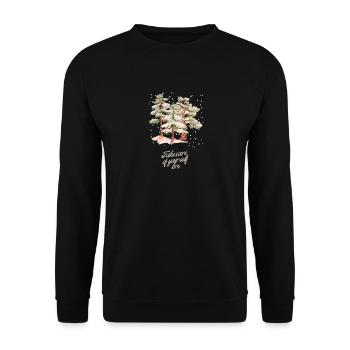 It's cold,take care - Unisex Sweatshirt - black - Front - Alina (178cm) & Michal (187cm)
