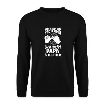 Dad And Daughter - Unisex Sweatshirt - black - Front - Alina (178cm) & Michal (187cm)
