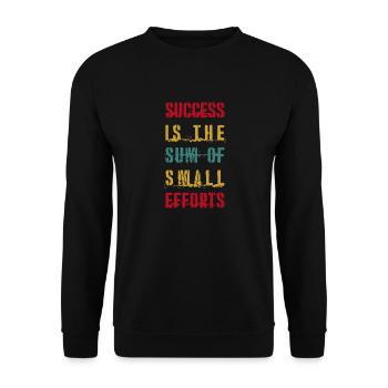 Success is the sum of small efforts QUOTES - Unisex Sweatshirt - black - Front - Alina (178cm) & Michal (187cm)