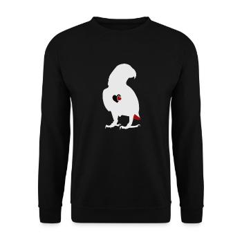 African grey parrot - Unisex Sweatshirt - black - Front - Alina (178cm) & Michal (187cm)