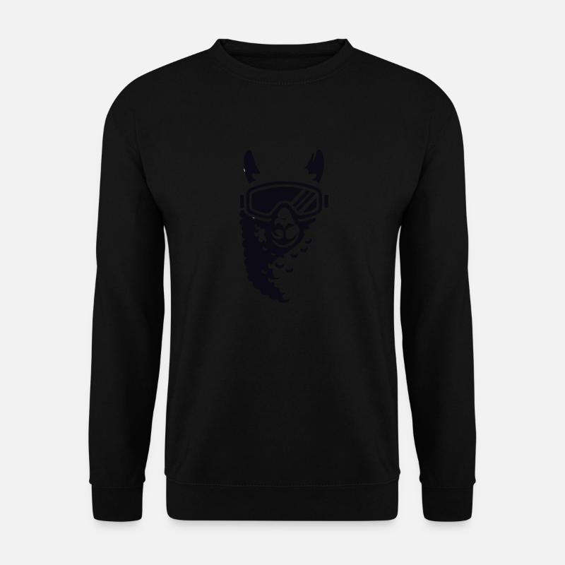 Lama Alpaca Ski Goggles - Unisex Sweatshirt - black