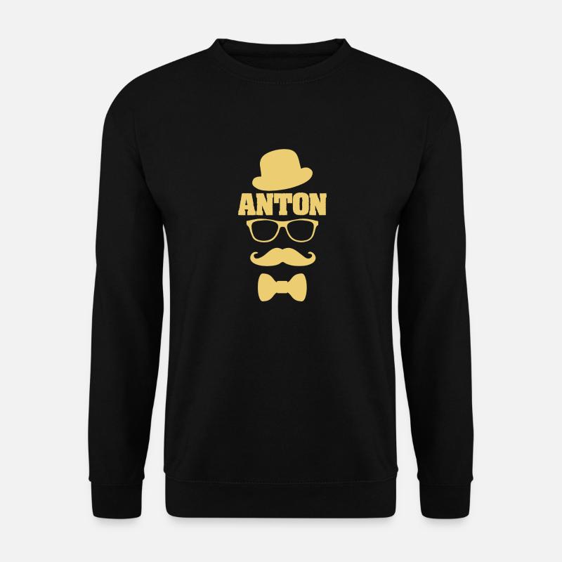 Vorname Anton - Unisex Pullover - Schwarz
