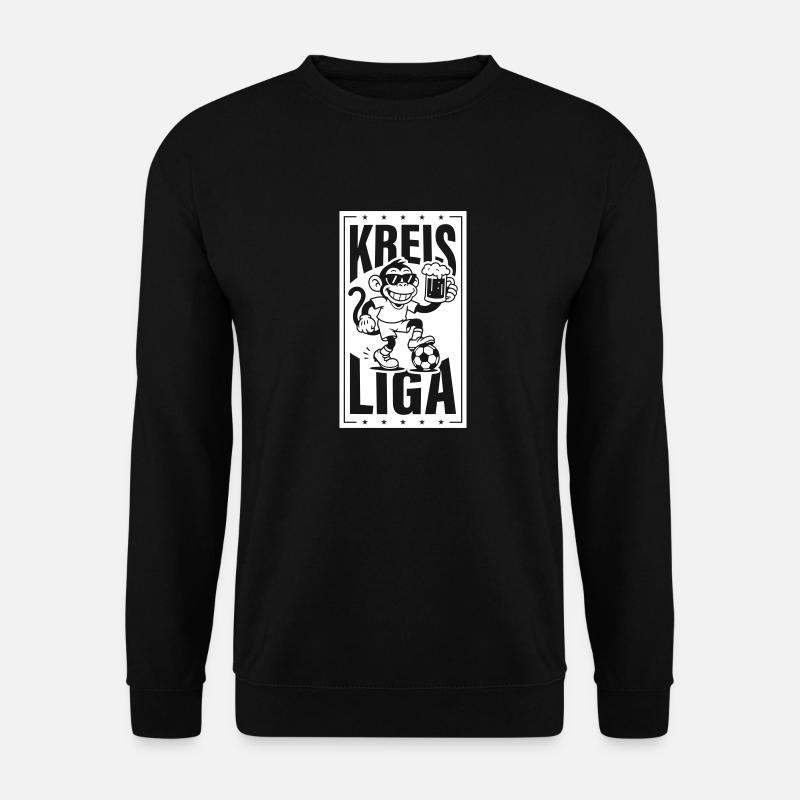 Kreisliga Fussball Affe - Unisex Pullover - Schwarz