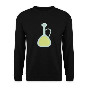 olive oil - Unisex Sweatshirt - black - Front - Alina (178cm) & Michal (187cm)