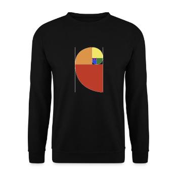 LGBT Goldener Schnitt - Unisex Pullover - Schwarz - Vorne - Alina (178cm) & Michal (187cm)