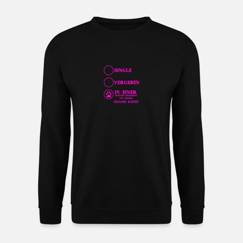 Beziehung Katzen liebe CEYLON KATZE - Unisex Pullover - Schwarz