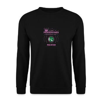 Prinessinnen kommen PAKISTAN - Unisex Pullover - Schwarz - Vorne - Alina (178cm) & Michal (187cm)