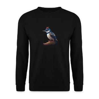 Grand pic tacheté - Sweat-shirt Unisexe - noir - Devant - Alina (178cm) & Michal (187cm)