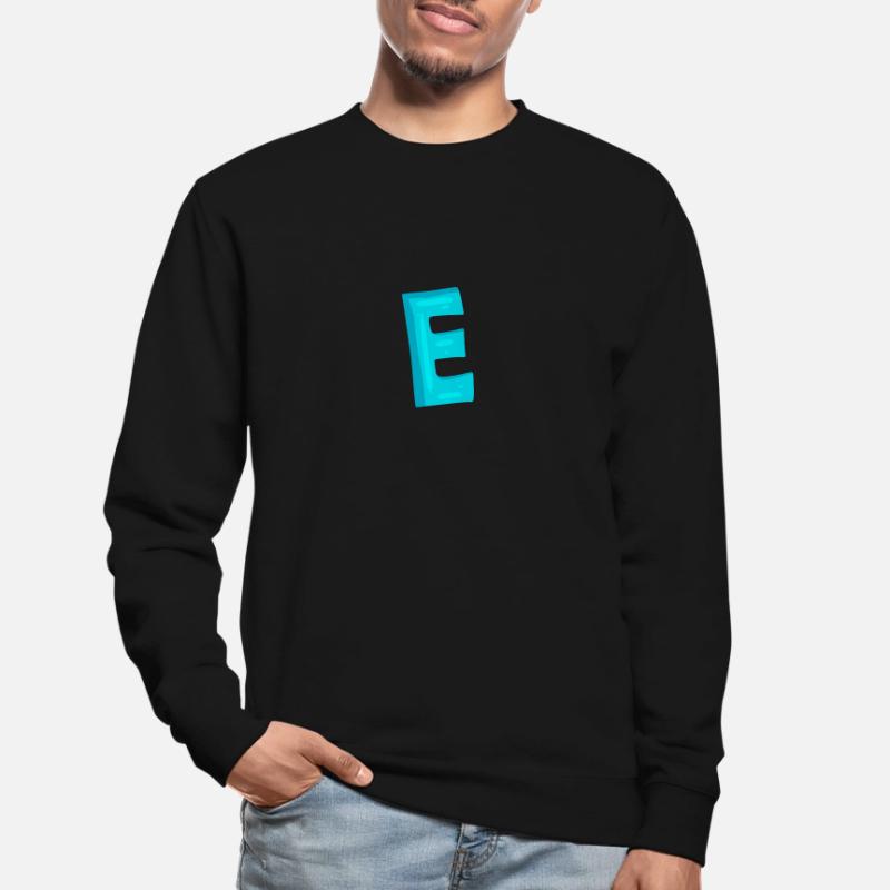 Anfangsbuchstabe E Buchstabe Unisex Pullover