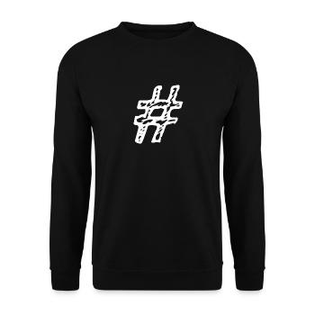 Hashtag - Unisex Pullover - Schwarz - Vorne - Alina (178cm) & Michal (187cm)